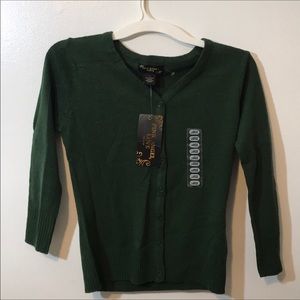 Pink Angel Love Green Cardigan Girls L GIFTED